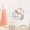 Goodnight Moon Baby Elephant and Deer Cartoon Wall Stickers, Self-Adhesive Cute Animal Decor for Kids Room Decoration