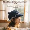 Cat Paw Pattern Women Octagonal Hat Japanese Style Newsboy Hat Casual Cat Ears Beret Cap  Women