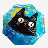 1pc Cat Watercolor Automatic Open/close Umbrella, 8-Rib Sturdy Structure, Portable Travel Umbrella, Parties, Everyday Use, 11131