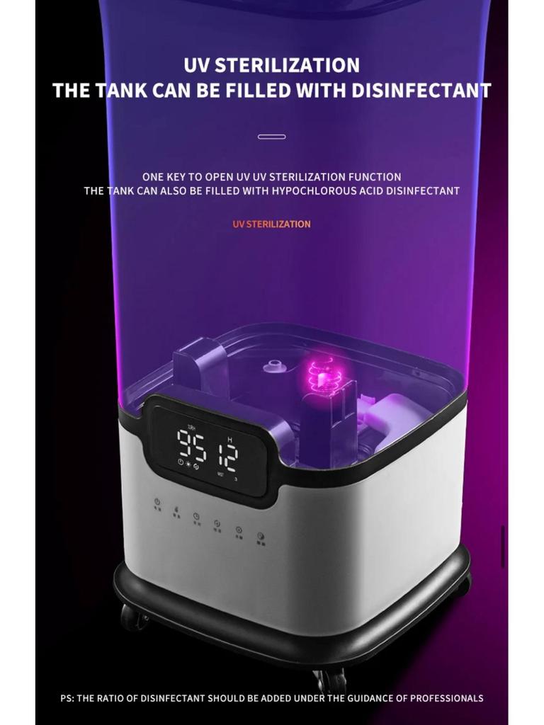 16L Industrial Ultrasonic Humidifier - High Mist Volume, CE Certified, English Version