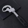 4 In 1 Adjustable Faucet Wrench with 3 Card Slots 80mm Large Opening Universal Double-ended Wrench Aluminium Alloy