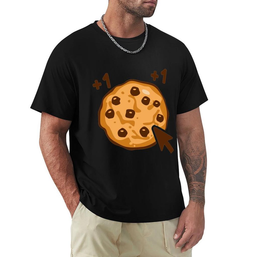 Funny Cookie Clicker Tshirt Work Outdoor Short Sleeve Tee