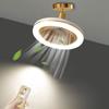 Ceiling Fan with Light 30W - Dimmable LED, Remote Control, E27 Socket, 3 Speeds, Quiet