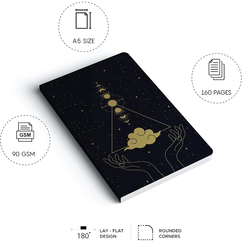 Factor Notes A5 Notebook: Ruled | 90 Gsm | 160 Pages (Celestial) a5
