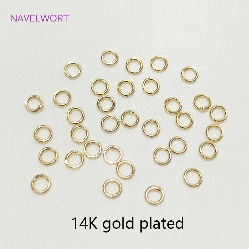 Großhandel 14K/18K Vergoldet Gelötet Geschlossene Ringverbinder Biegeringe Für DIY Schmuckherstellung Zubehör