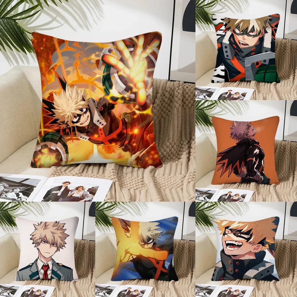 Animation B-Bakugou K-Katsuki Pillow Case Square Pillow Bedroom Sofa Leisurecomfortcushion Car Living Room Home Decoration 40X40