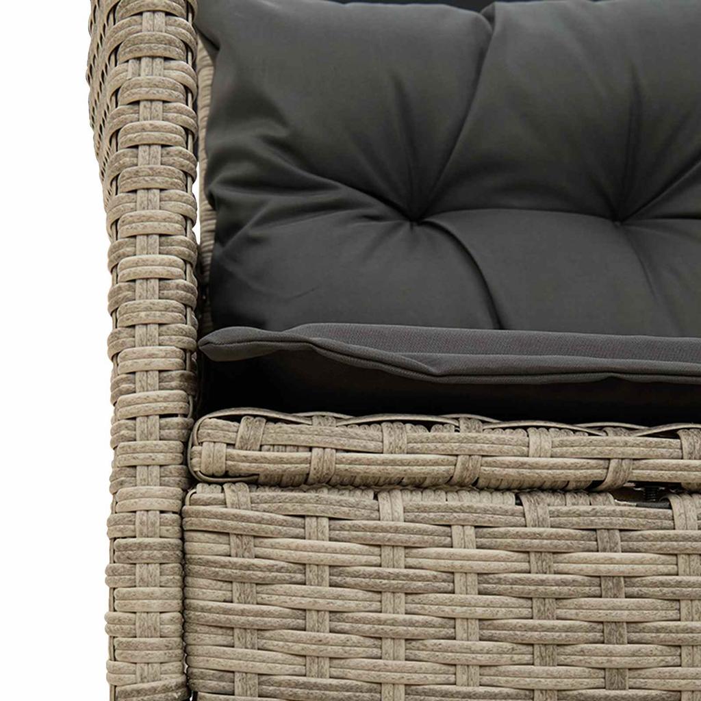 Garden Sofa Set with Cushions 2 pcs Poly Rattan