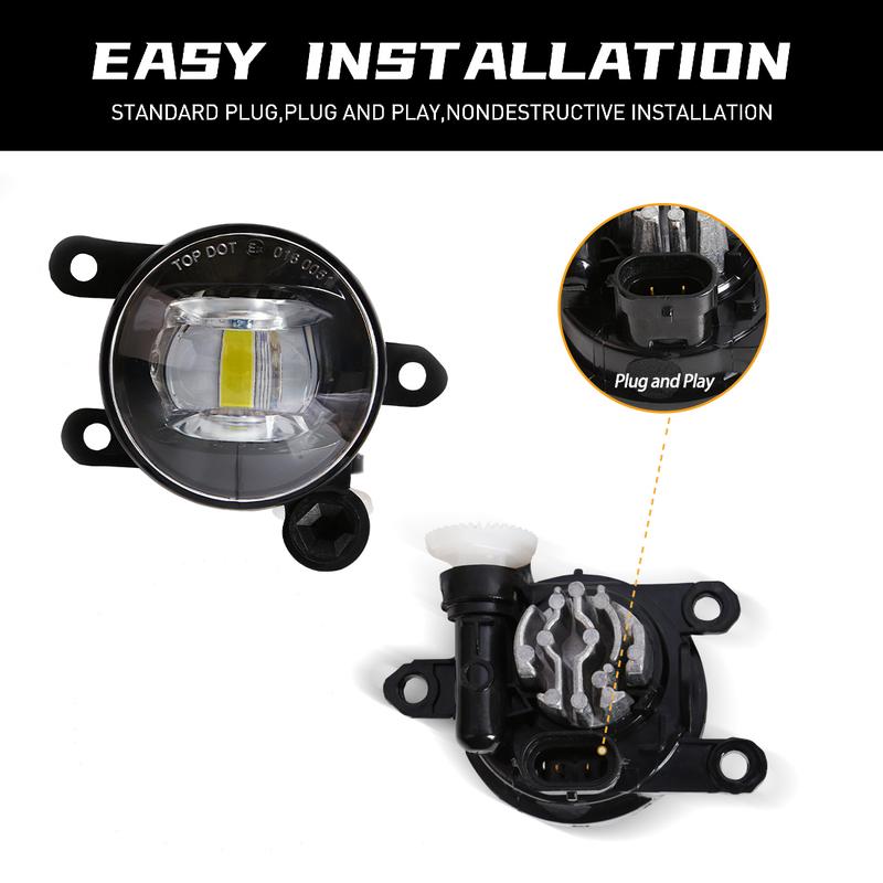 LED Fog Lamp For Ford Bronco Sport   Ranger Raptor   2024 ESCAPE  2024 DRL Headlights Foglight White Yellow