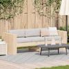 VidaXL Garden Sofa 3-Seater Natural Solid Pine Wood Medium 873871