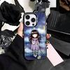 L-Lovely S-Santoro G-Gorjuss Series Phone Case For iPhone17,16,15,14,13,12,11 Plus,Pro Max Colored Silver Plated Inside Cover