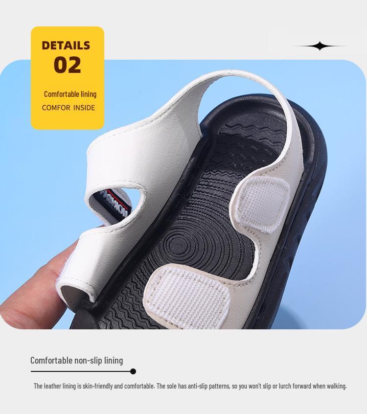 2026 Korean-Style Closed-Toe Sandals for Kids, Age 2-6, Soft Sole, Anti-Kick, Perfect for Summer Beach Activities