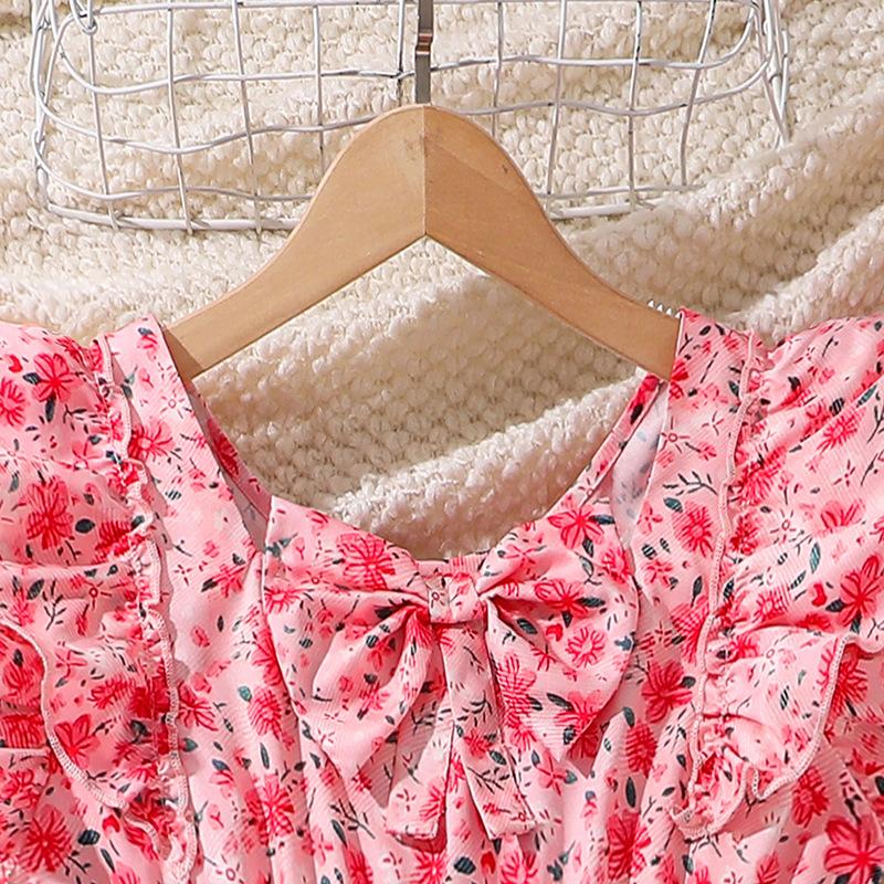 Girl Princess Dress 2025 Summer Kids Fashion Sleeveless Dress with Lace Bow