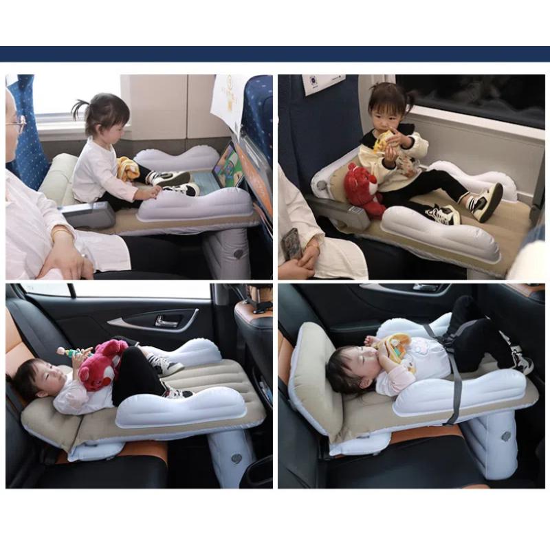 Aufblasbares Bett fürs Auto, Reisebett fürs Flugzeug, tragbares aufblasbares Bett für Hochgeschwindigkeitszüge, Beflockte Matratze aus PVC