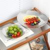 Pastry and Candy Fruit Tray In Metal with Reflective Finish, Textured Border, and Broad Display Area for Coffee Table, Dining Table, and Daily Use