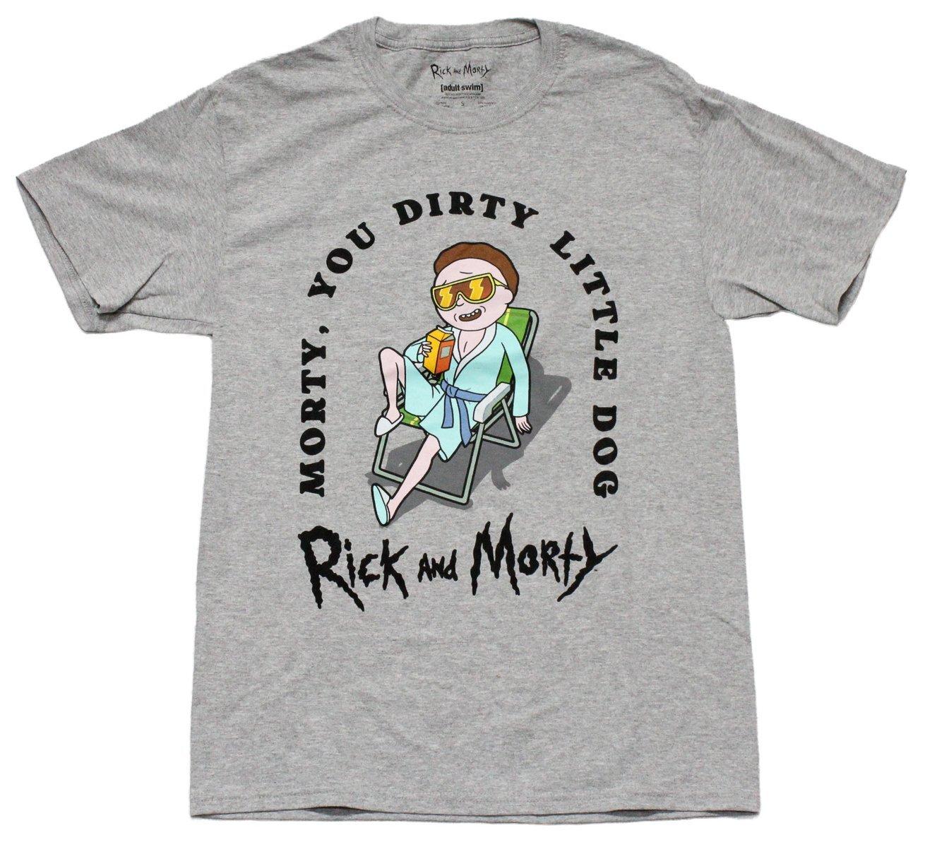 Rick and Morty New Adult T-Shirt -  You Dirty Little Dog  Morty S