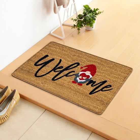 Door Mat Letter Print Water-absorbent Carpet Bedroom Living Room Christmas Welcome Mat Household
