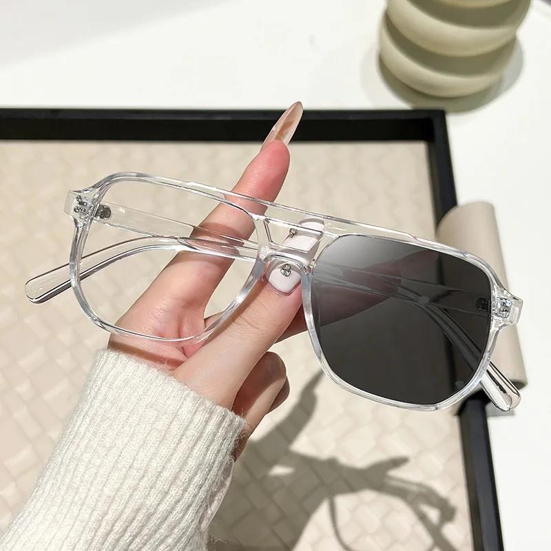 Fashion Cat Eye Men Women Photochromic Plastic Blue Light Blocking Spectacle Eyeglasses Frame Female Unisex Computer Eyewear