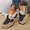 Fashion Winter Velvet and Thickened Cotton Shoes Middle-aged and Elderly New Cloth Shoes Women's Flat-soled Non-slip Warm Shoes