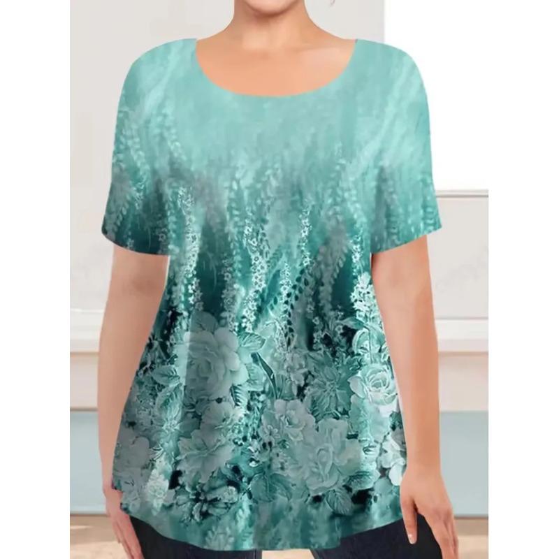 3D Printed Fashion Women's T-Shirt Summer Breathable Trend Versatile