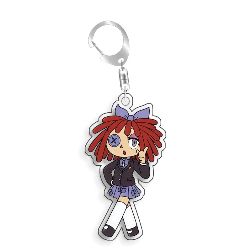 For The Amazing Digital Circus Pomni Zooble Gangle Kinger Ragatha Acrylic Selfmade Cute Cartoon Anime Keychain Pendant Toy Gift