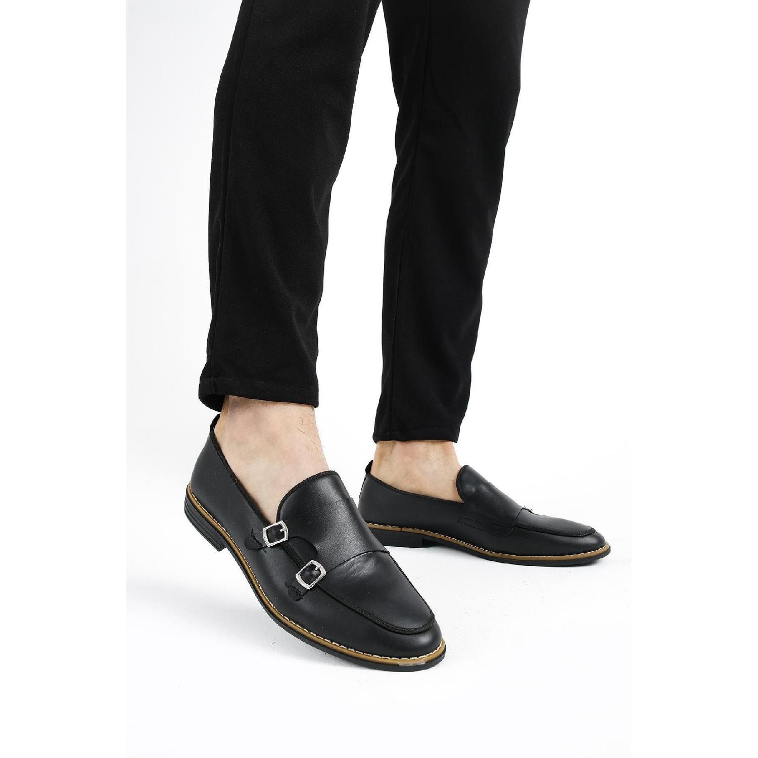 

Hty 158 Double Buckle Men s Classic Shoes 40 чорний
