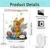 1PC Easter Cute Rabbit Decorations Colorful 2D Flat Acrylic Ornaments Bunny Eggs Desktop Easter Theme Home Decoration