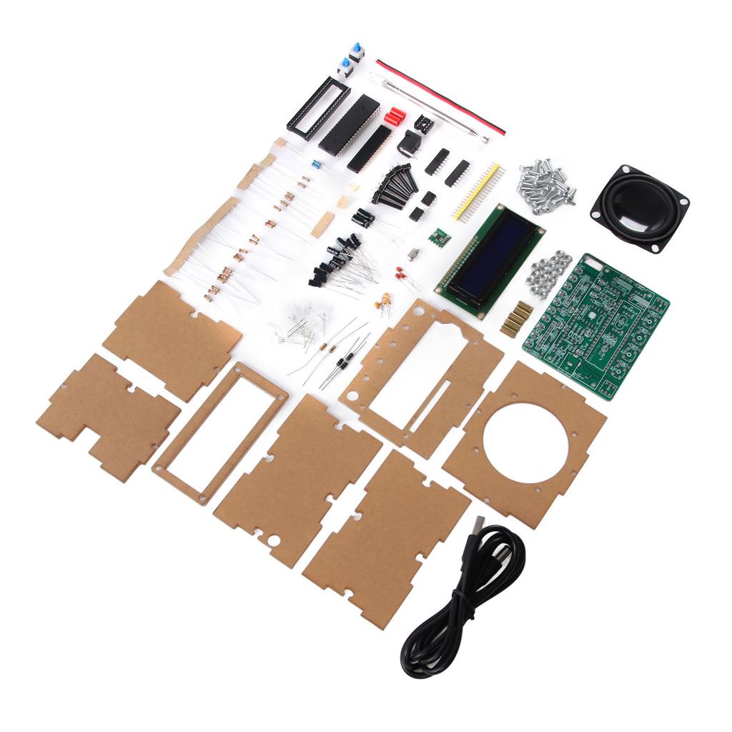 DIY FM Radio 87 To 108MHz LCD Display Digital Radio Receiver with LED Flashing Light for Education Project Parts