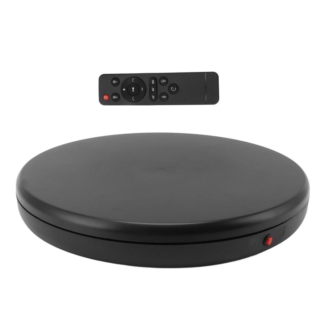 45cm Remote Control Black Display Turntable 360° Electric Display Turntable Stand for Photograph 100‑240V EU Plug