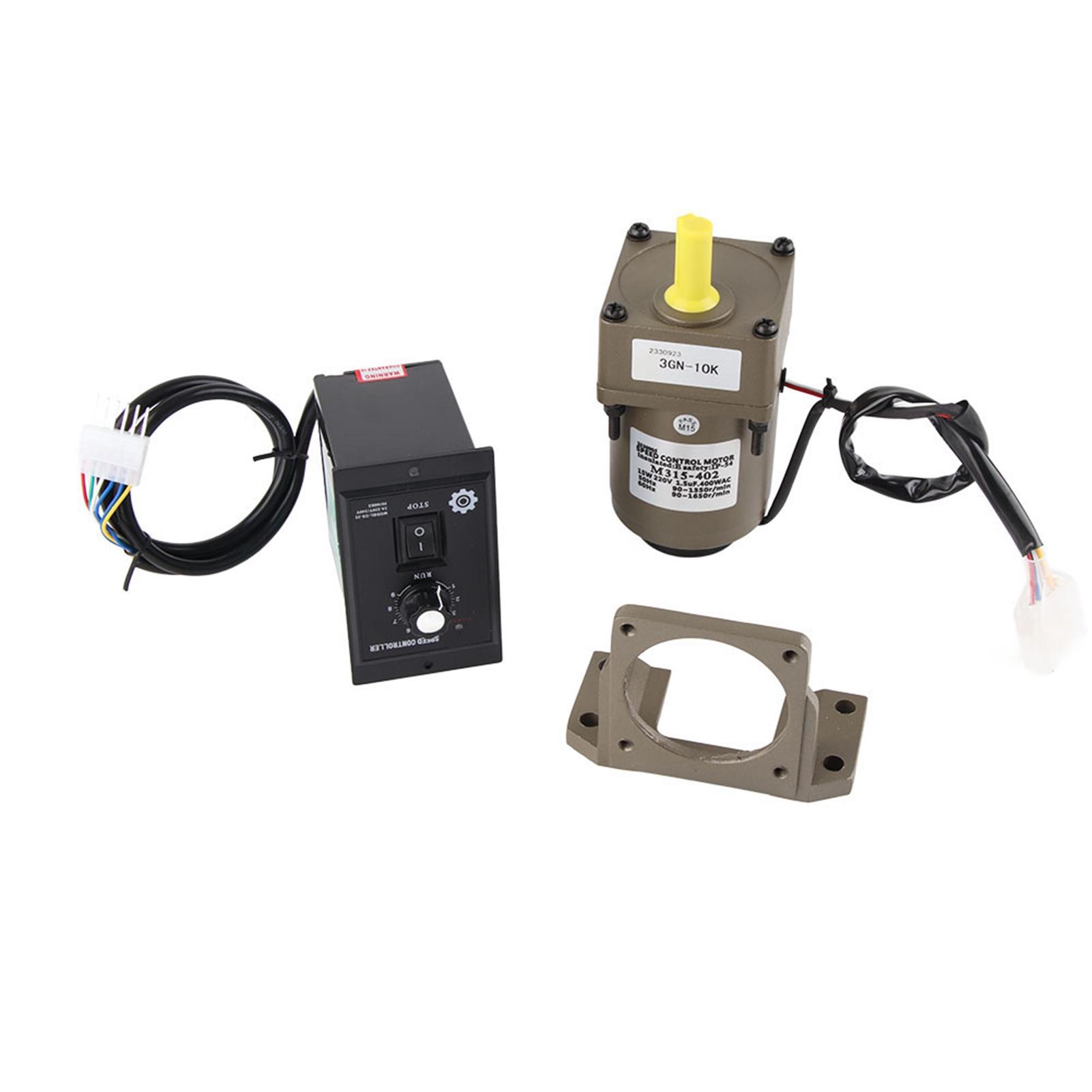 M315 402 220V 15W Adjustable Speed Reversible Gear Motor with Controller Bracket(10K)