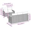 Garden Sofa Set with Storage 6 Pcs Grey Poly Rattan