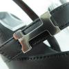 Pristine HERMES Sandals Armoni HMetal Ankle Strap Leather black leather Women 35 Used