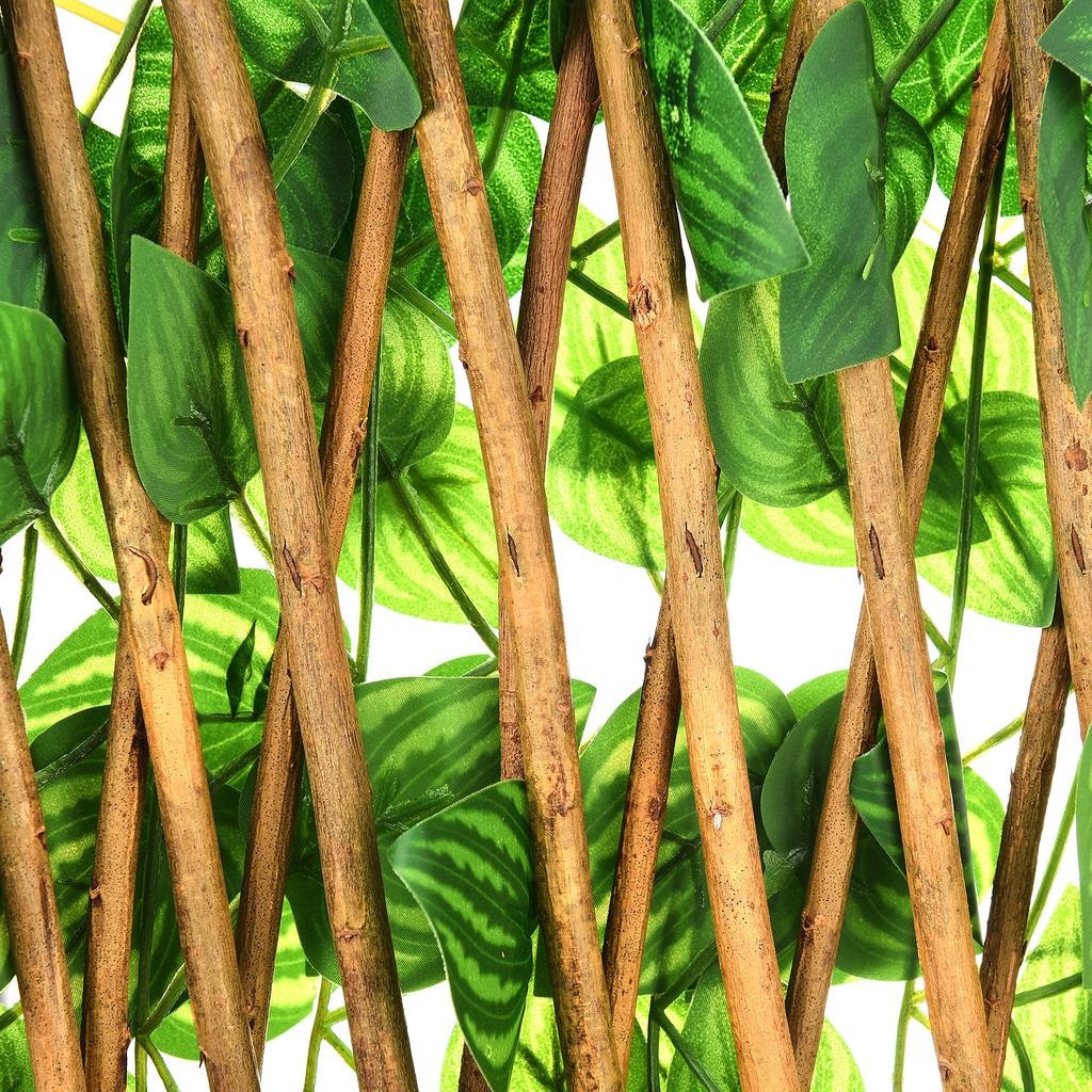 Simulation Fence Patio Fence Plant Fence Wood Garden Decoration Wooden Fence Retractable Fence