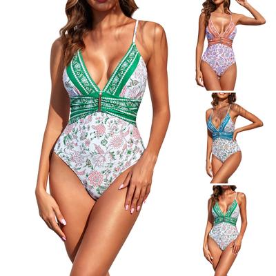 Dam Badkläder Tryck Sexig Camisole Badkläder