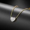 Aesthetic Pendant Necklaces for Women Korean Crystal Heart Gold Color Female Choker Chain On The Neck Jewelry Accessories N564