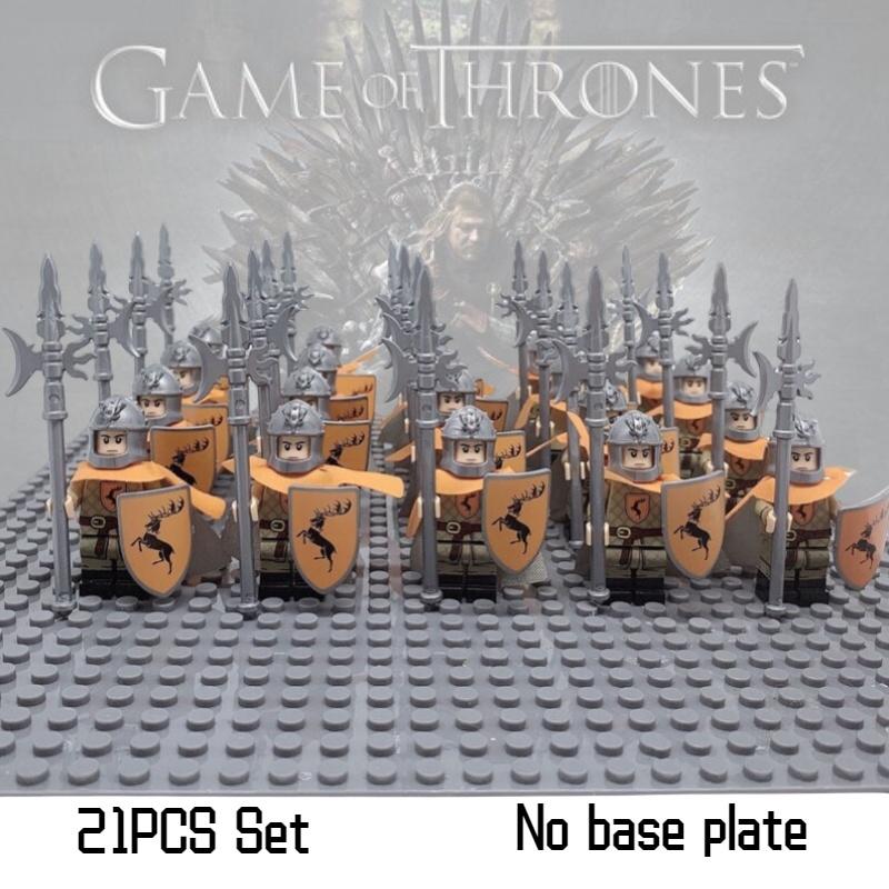 Premium Abs Plastic Game Of Thrones Soldier Building Blocks Delicate Details 21pcs
