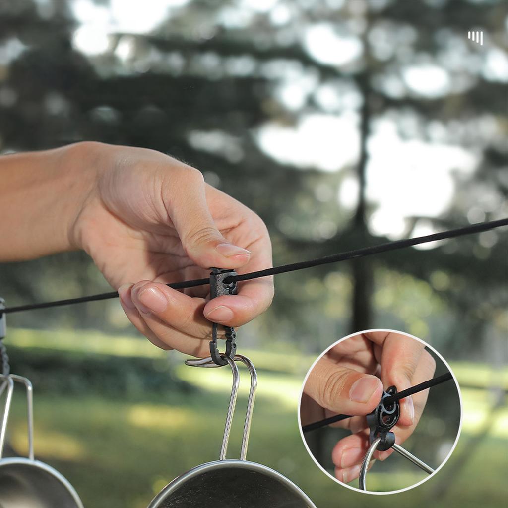 Campsite Storage Strap Portable Windproof Multifunctional Adjustable Outdoor Camping Clothesline