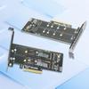 Fast Speed PCIe To 2 Port Two M.2 NVME M Key Converters Card PCBs Technology for Stable Data Transfer