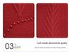 2025 Red Velvet Qipao Collar Sweater for Middle-Aged Women: Year of the Rat Autumn/Winter Collection