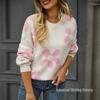 2026 Autumn/Winter Women's Plus Size Floral Print Sweater Pullover