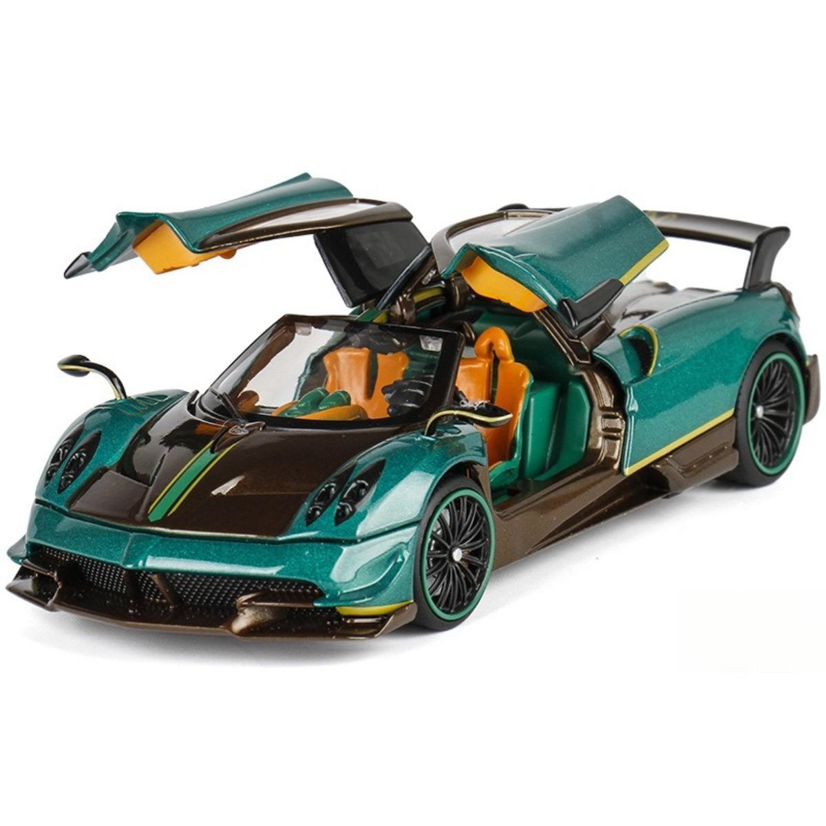 

1/32 Pagani Huayra Суперкар Литые и Игрушечные Транспортные Средства Металлическая Модель Автомобиля Амортизатор Звук Свет Коллекция Автомобильные Игрушки Подарок зелёный