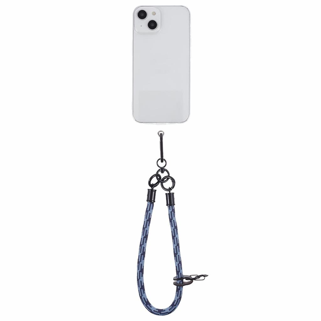 Alça de Pulso para Celular 8mm 30cm Cordão Curto Bicolor com Patch para Câmera Crachá de Identificação Chaves
