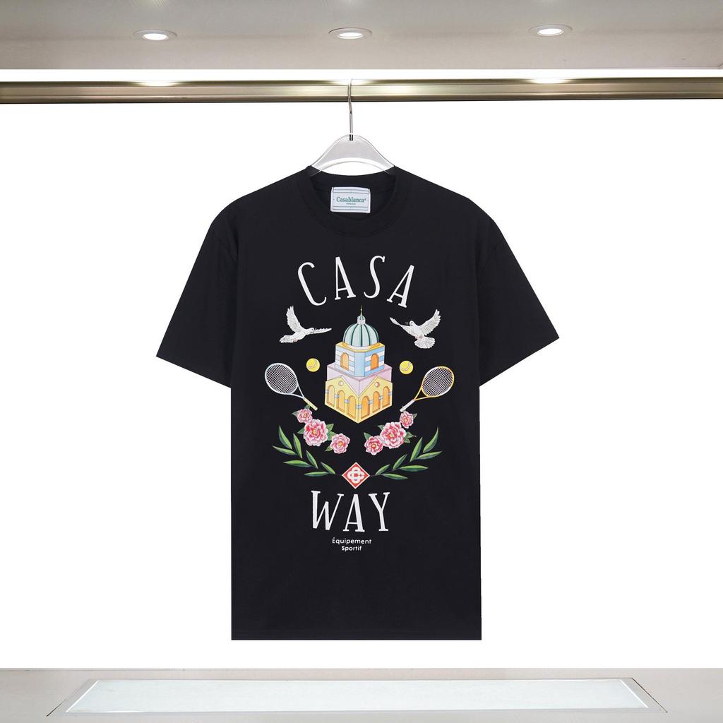 T-shirt Casablanca Stampa Frutta Tropicale Estiva Larga a Maniche Corte