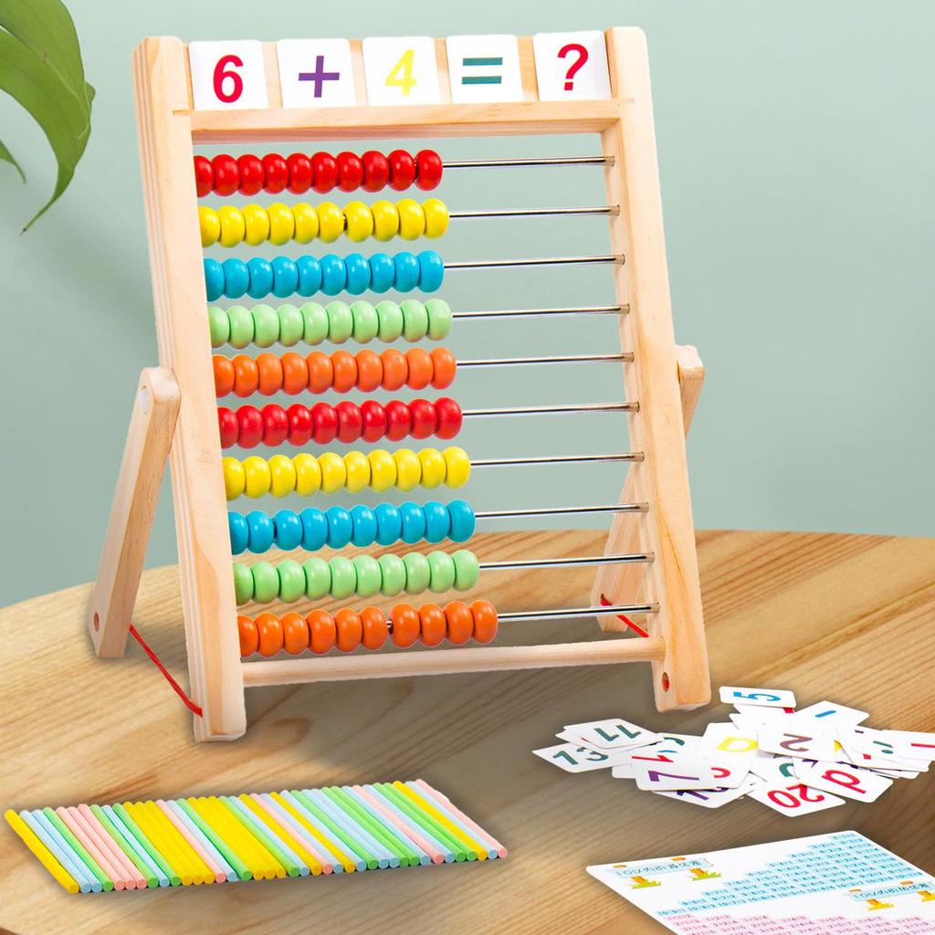 Children's Wooden Arithmetic Rack P0.72: Multifunctional Early Math Learning Tool
