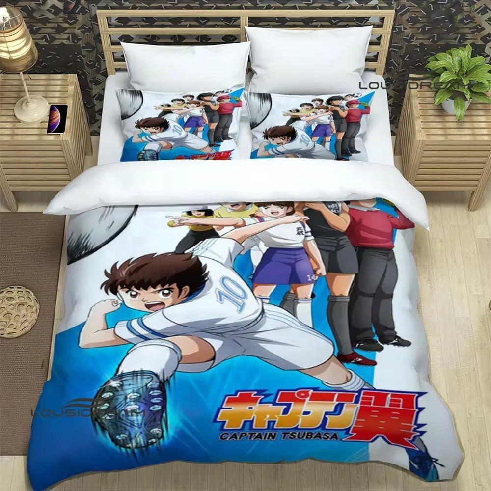 Captain Tsubasa Cartoon Bedding Sets Exquisite Bed Supplies Set Duvet Cover Bed Comforter Set Bedding Set Luxury Birthday Gift