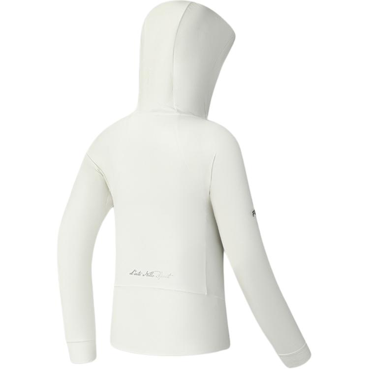 Fila Athletics Knitted Hooded Jacket Women Jackets Starlight-White A61W521501F-WT