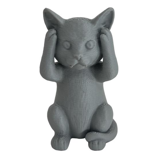 3D Printed Cat Figurine Kittens Hear Speak See No Evil Statue Miniature Cat Ornament Cat Lover Gift for Desk Shelf Cabinet Decoration