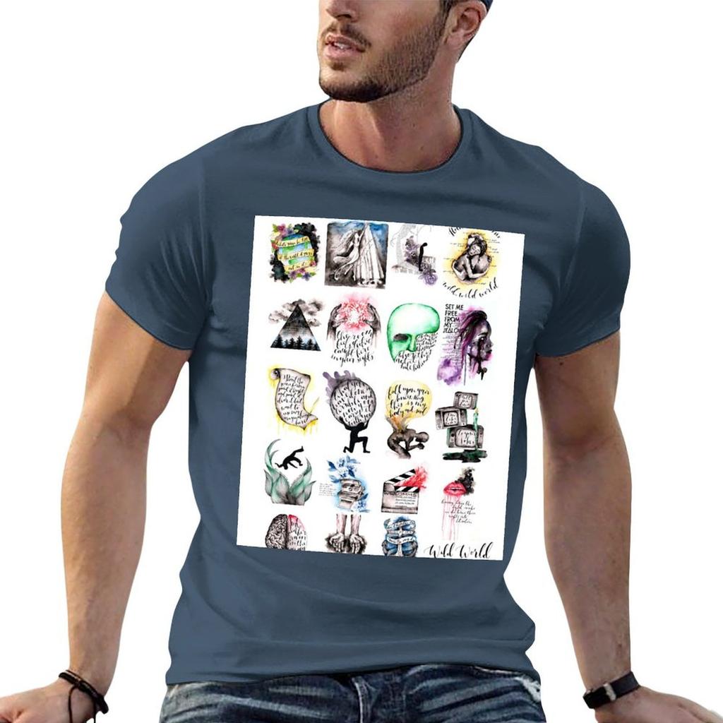 Wild World Art Collection Tshirt Running Gym Short Sleeve Sports Tee