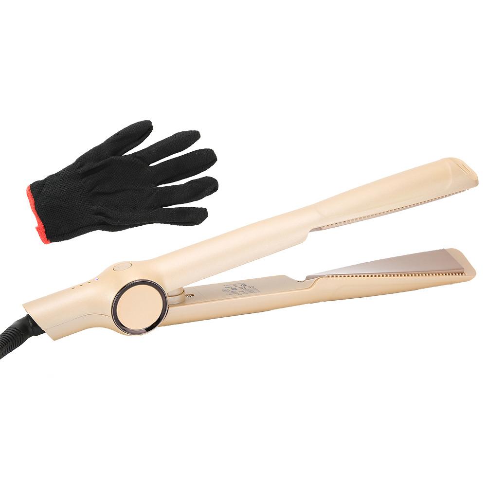 Glätteisen Flacheisen Salon Haarstyling Welleneisen Haarkreppeisen Friseurwerkzeug 110-240V UK-Stecker