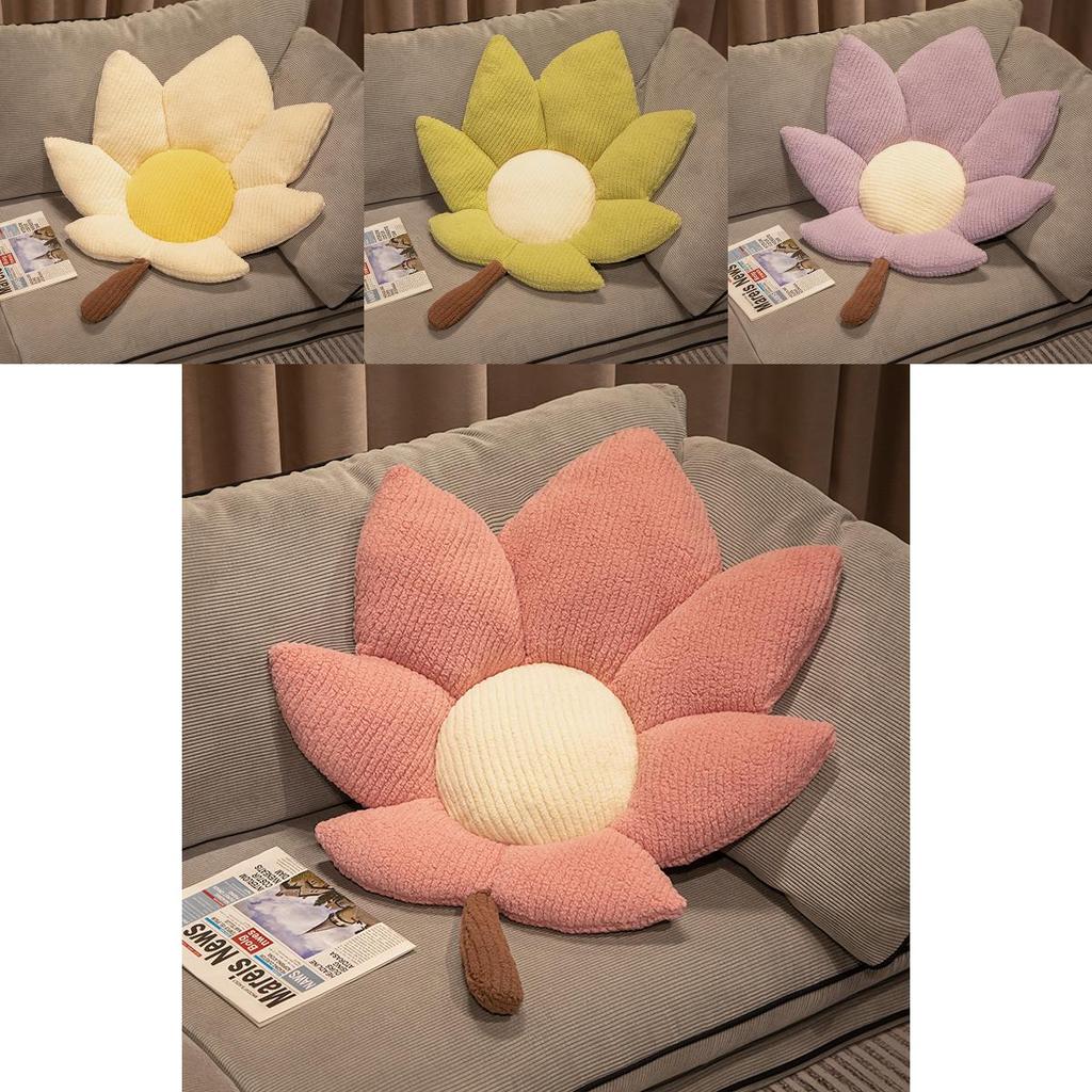 Modern Minimalist Floral Throw Pillow With Plush Cover For Sofa Bed Decor