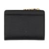 MICHAEL KORS Metal Logo Snap Button Closure Cowhide Wallet Women's Black
